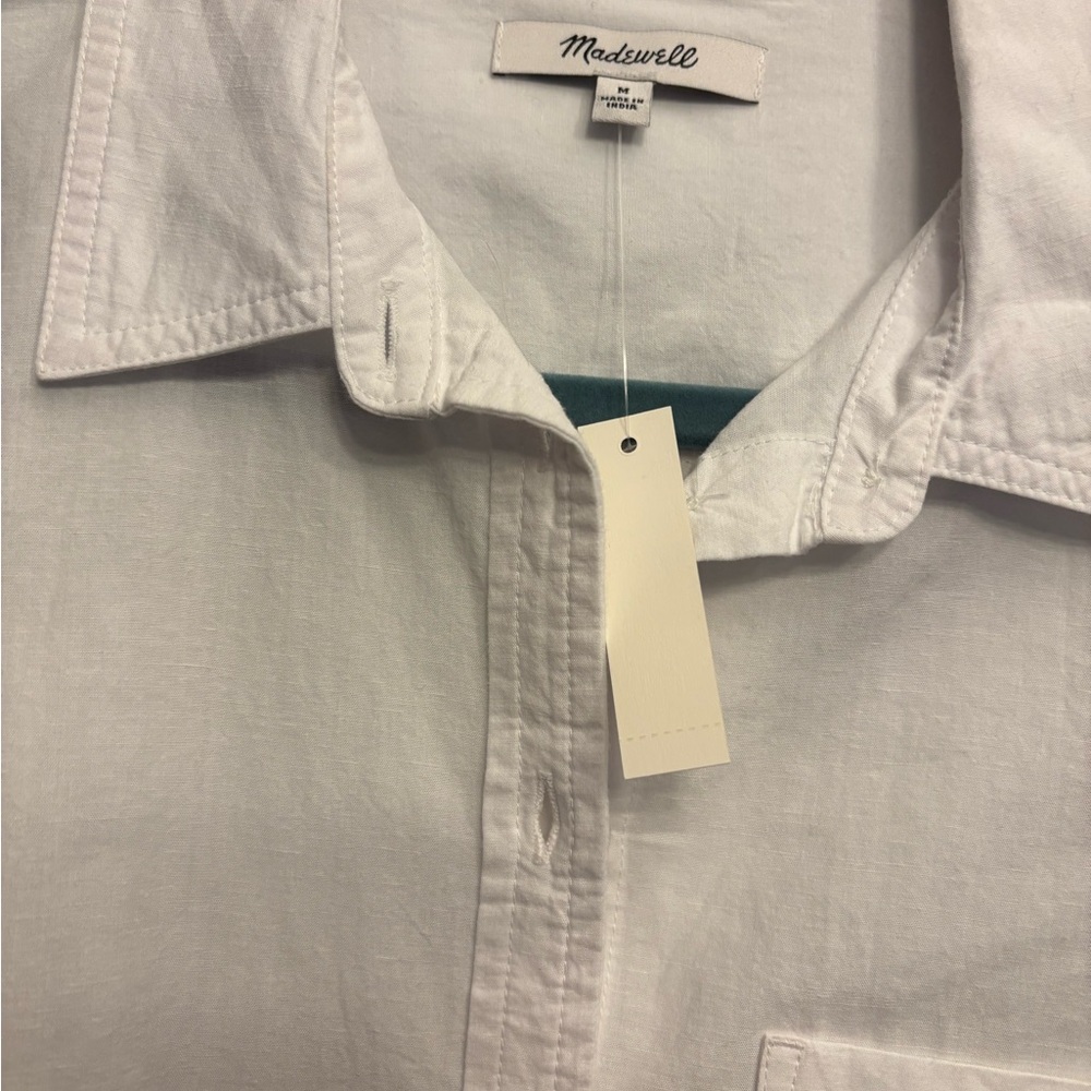Madewell Cropped Utility Button Up Shirt - Picture 6 of 8